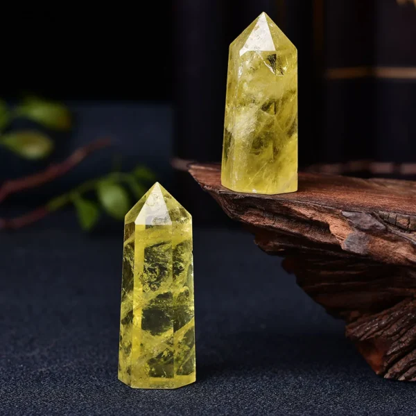 Natural Citrine Crystal Point Obelisk - Yellow Quartz Healing Wand for Home Décor, Energy Pyramid, and Meditation - Image 2