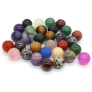 Unlock the Power of Natural Healing with 16mm Mini Round Crystal Balls - A Unique Energy Stone Set for Spiritual Growth and Home Décor