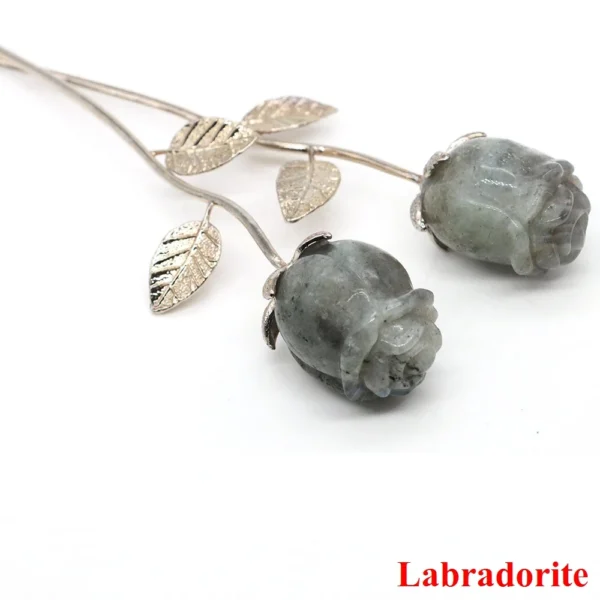 Crystal Carved Rose Flower – Natural Amethyst & Quartz Wedding Favours, Healing Décor & Romantic Gifts - Image 11
