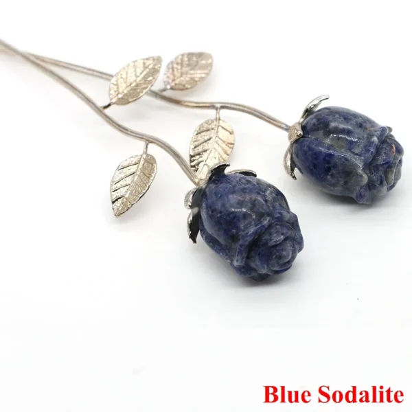 Crystal Carved Rose Flower – Natural Amethyst & Quartz Wedding Favours, Healing Décor & Romantic Gifts - Image 9