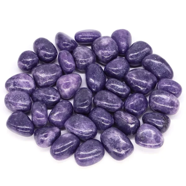 Natural Lilac Lepidolite Tumbled Stone – Calming Reiki Crystal for Meditation, Decor & Healing (1pc or Bulk Packs)