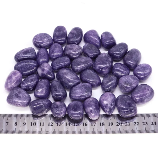 Natural Lilac Lepidolite Tumbled Stone – Calming Reiki Crystal for Meditation, Decor & Healing (1pc or Bulk Packs) - Image 4