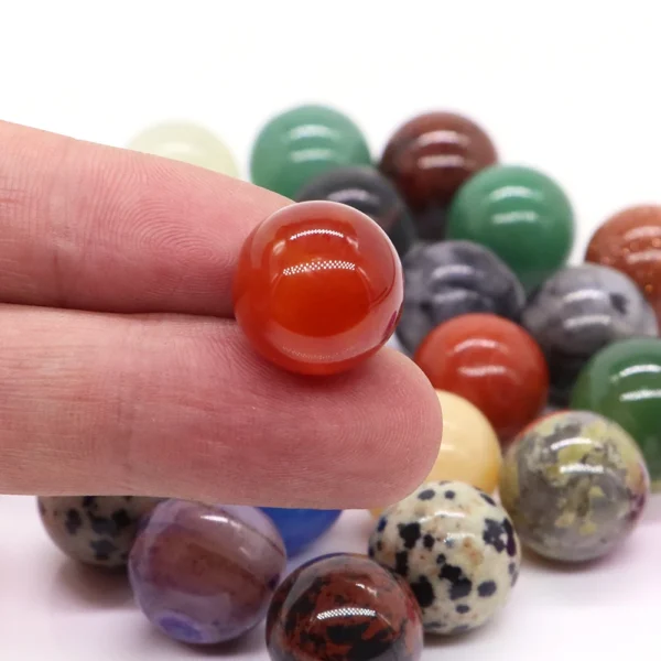 Unlock the Power of Natural Healing with 16mm Mini Round Crystal Balls - A Unique Energy Stone Set for Spiritual Growth and Home Décor - Image 2