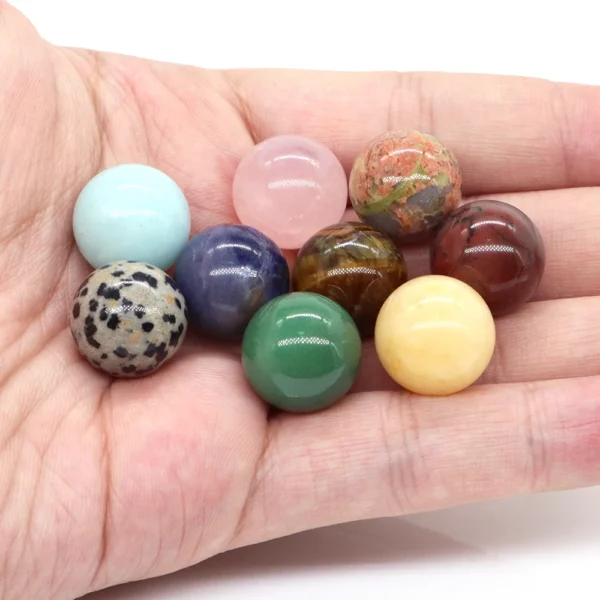 Unlock the Power of Natural Healing with 16mm Mini Round Crystal Balls - A Unique Energy Stone Set for Spiritual Growth and Home Décor - Image 5