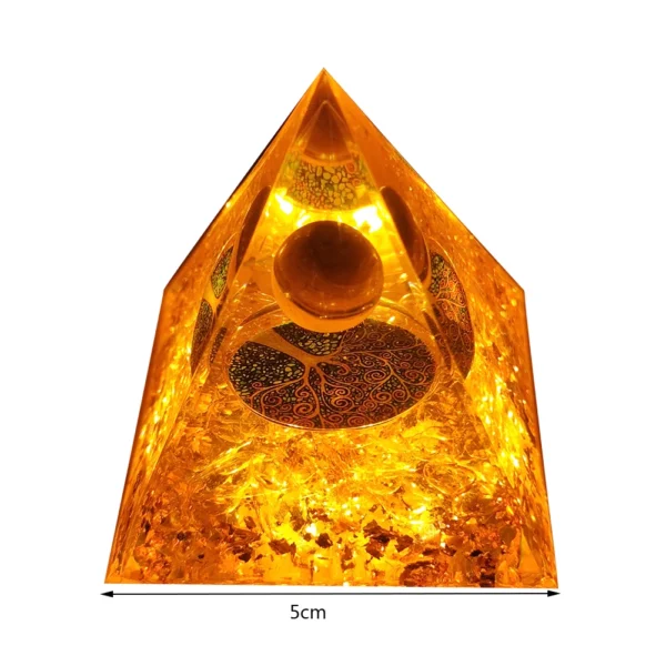 Orgone Energy Pyramid – Amethyst & Peridot Crystal Generator for Chakra Healing, Reiki & Home Décor - Image 9