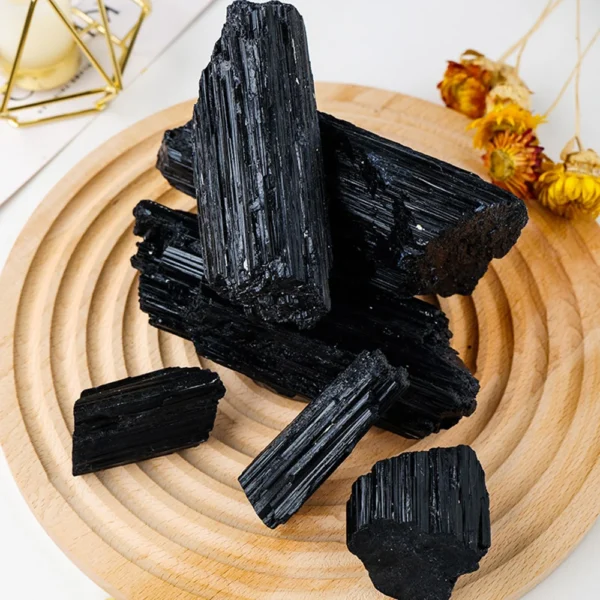 Natural Black Tourmaline Raw Crystal – Irregular Landscape Specimen for Reiki Healing and Mineral Collection - Image 2