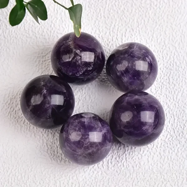 Set of 5 Amethyst Crystal Spheres – Radiate Calm, Clarity & Sparkle - Image 6