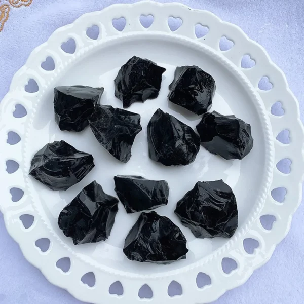 Raw Black Obsidian Rough Stones - Natural Quartz Healing Crystals for Home Décor, Mineral Specimen, and Spiritual Energy - Image 6