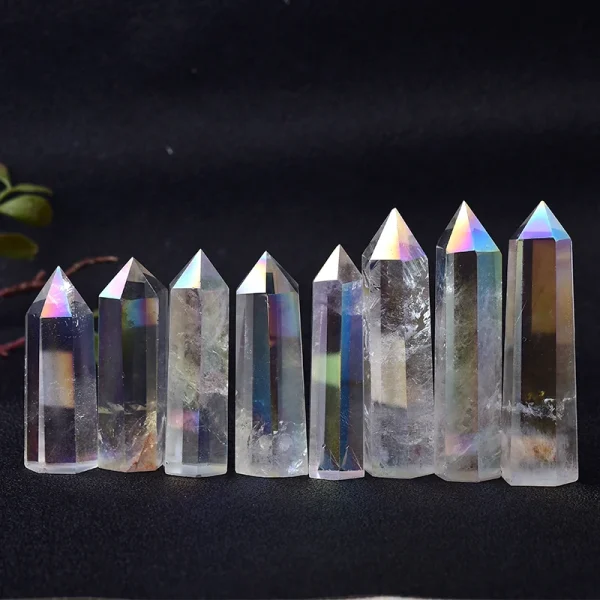 Channel Celestial Light: Aura Clear Quartz Crystal Point Wand for Healing & Harmony - Image 5