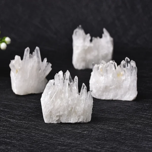Ignite Your Space: Raw White Quartz Crystal Cluster for Purity & Power - Image 3