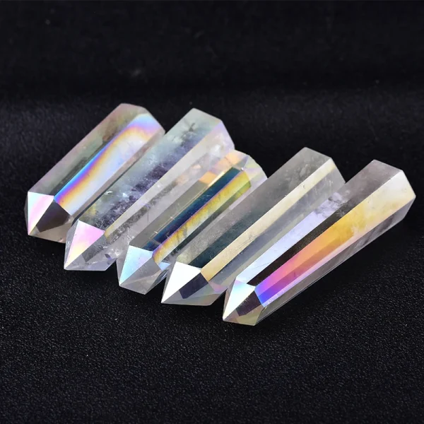 Channel Celestial Light: Aura Clear Quartz Crystal Point Wand for Healing & Harmony - Image 2