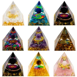 Power Up Your Space: Natural Crystal Energy Generator Pyramid