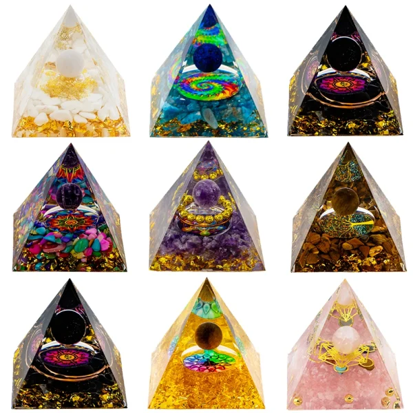 Power Up Your Space: Natural Crystal Energy Generator Pyramid