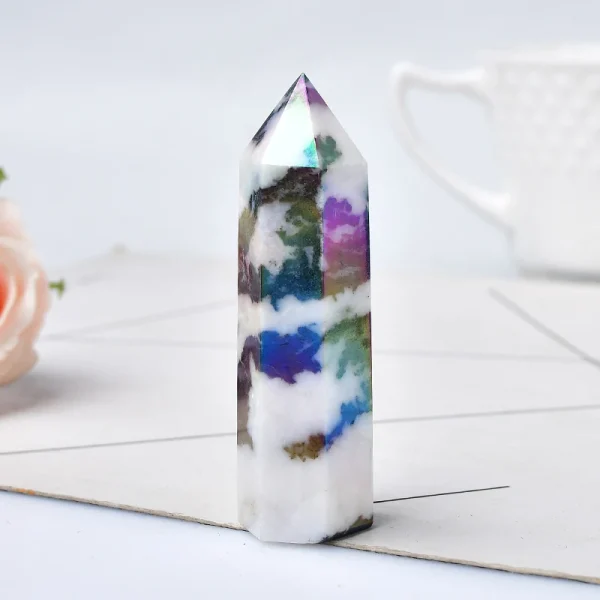Command Attention: Zebra Quartz Aura Obelisk for Powerful Energy & Style - Image 5
