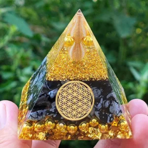 Harmonize Your Space: Amethyst Orgone Pyramid for Energy Protection & Healing