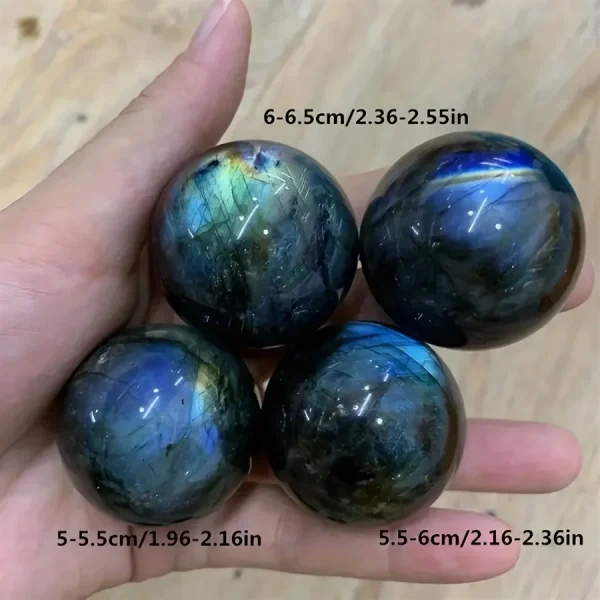 Gaze into the Cosmos: Natural Labradorite Crystal Sphere for Intuition & Magic - Image 5