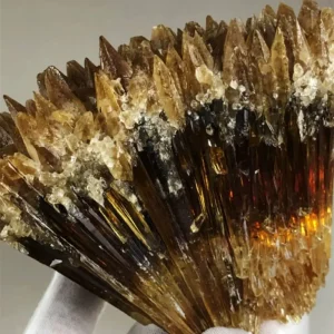 Natural Yellow Amber Calcite Raw Crystal Cluster