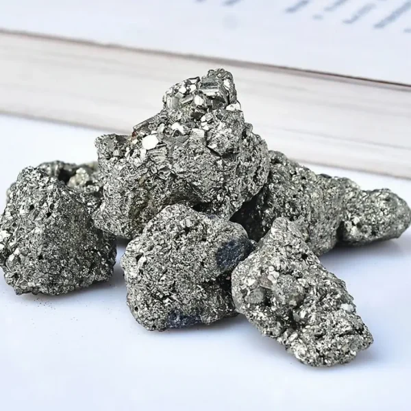 Spark Your Prosperity: Natural Pyrite Raw Stone Crystal Cluster - Image 4