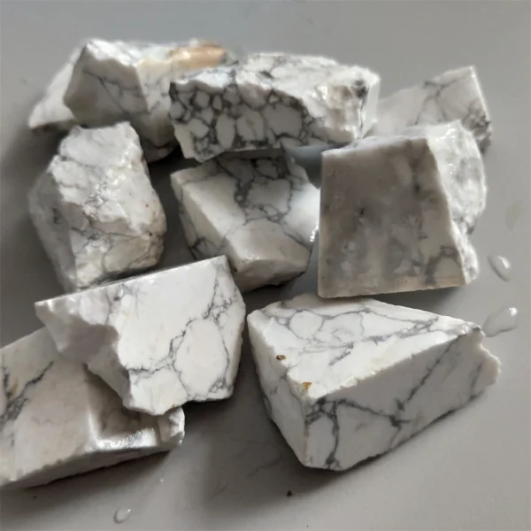Tranquil & Pure: Natural Magnesite & White Howlite Turquoise Gravel - Image 3