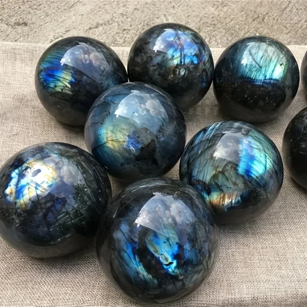 Gaze into the Cosmos: Natural Labradorite Crystal Sphere for Intuition & Magic - Image 3