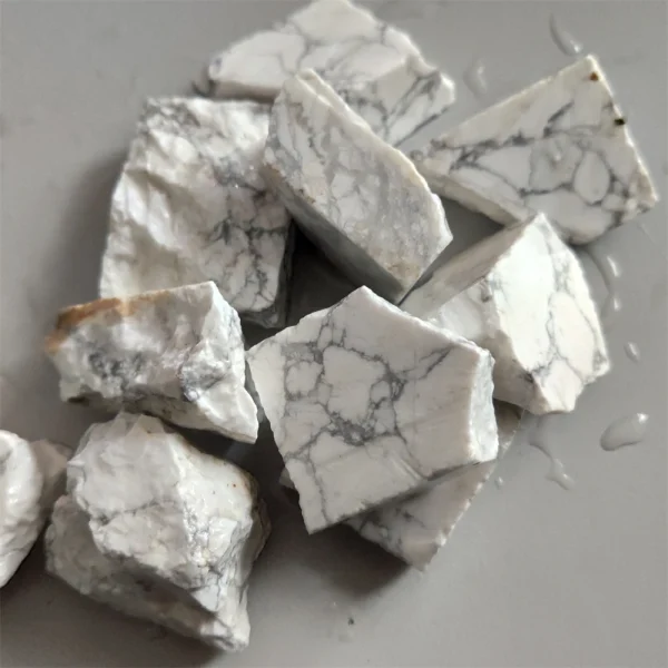 Tranquil & Pure: Natural Magnesite & White Howlite Turquoise Gravel - Image 4