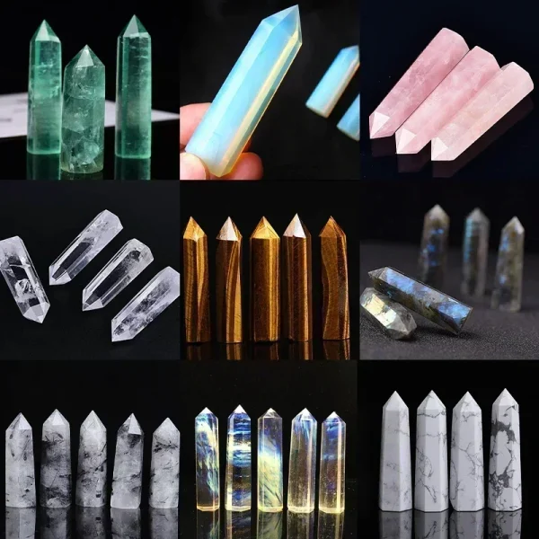 Unleash Positive Energy: Natural Crystal Point Wands for Healing & Decor - Image 2