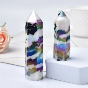 Command Attention: Zebra Quartz Aura Obelisk for Powerful Energy & Style