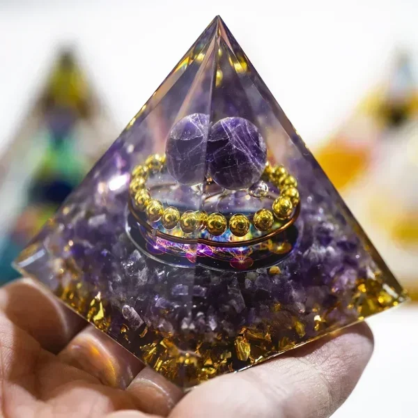Power Up Your Space: Natural Crystal Energy Generator Pyramid - Image 3