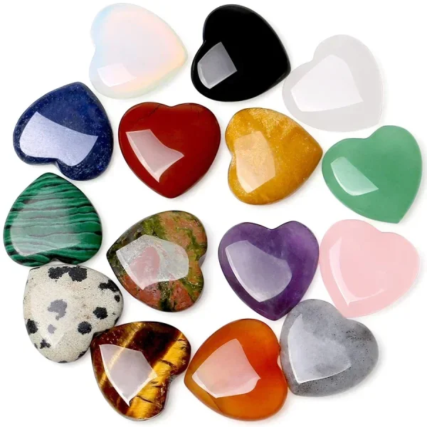 Ignite Love & Healing: Tumbled Rose Quartz Crystal Hearts - Image 3
