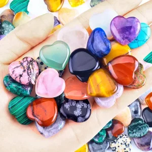 Ignite Love & Healing: Tumbled Rose Quartz Crystal Hearts