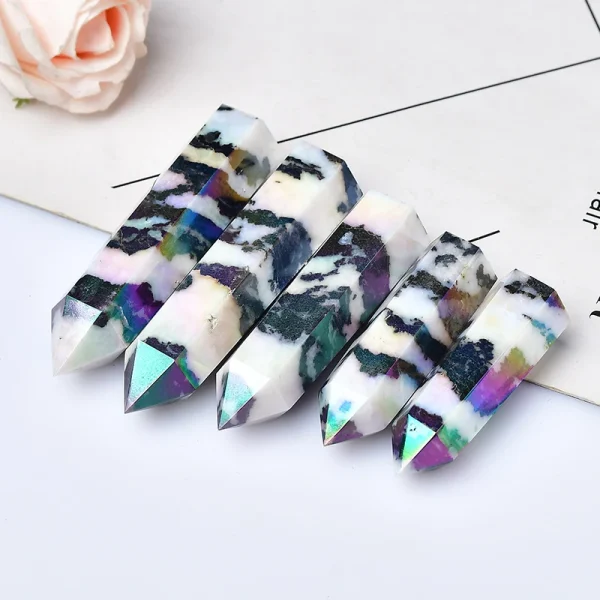 Command Attention: Zebra Quartz Aura Obelisk for Powerful Energy & Style - Image 4
