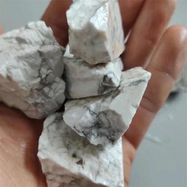 Tranquil & Pure: Natural Magnesite & White Howlite Turquoise Gravel - Image 2