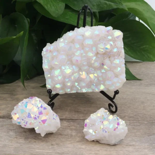 Touch the Heavens: Angel Aura Quartz Cluster for Radiant Energy & Beauty - Image 2