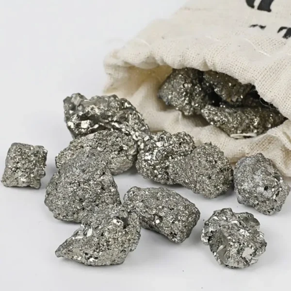 Spark Your Prosperity: Natural Pyrite Raw Stone Crystal Cluster - Image 3